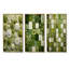 Botanicals Green Floral Tiles I - Abstract Botanicals, ensemble de 3 impressions sur toile-947637805-947637796