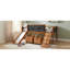 Lit mezzanine simple en bois avec deux boîtes de rangement-688408784