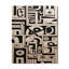Tribal Sculptures en noir et blanc - Minimalisme horloge murale moderne-99635842