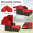Rattan Daybed w/ Adjustable Backrests & Retractable Canopy for Patio-1847037925