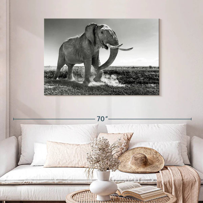 Brampt Grassland Elephant, 30" H x 45" W