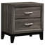 Table de chevet 2 tiroirs Grey Oak