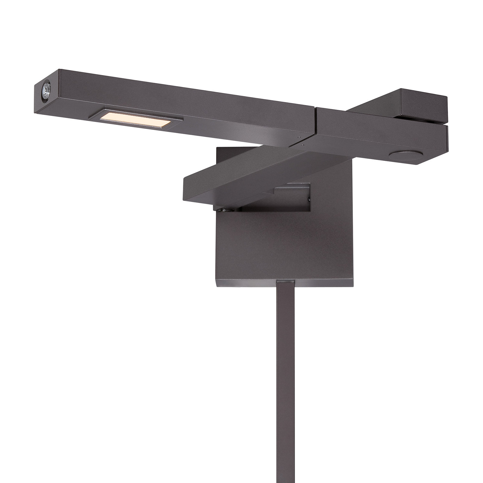 Sagie Single Light Glass Dimmable LED Swing Arm Sconce, Bronze