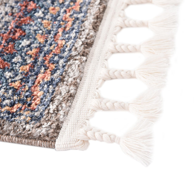 Iroda Area Rug in Beige/Peach/Blue, Runner 2' x 6'