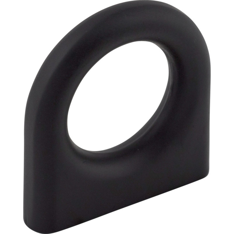 Ring 5/8" Center to Center Round Knob, Black