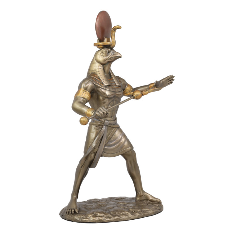 Figurine de horus avec uraeus et avec disques sun et égyptienne mythology Gaugain