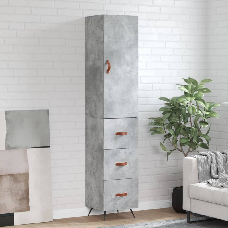 Cozumel 34.5cm Sideboard, Concrete Grey