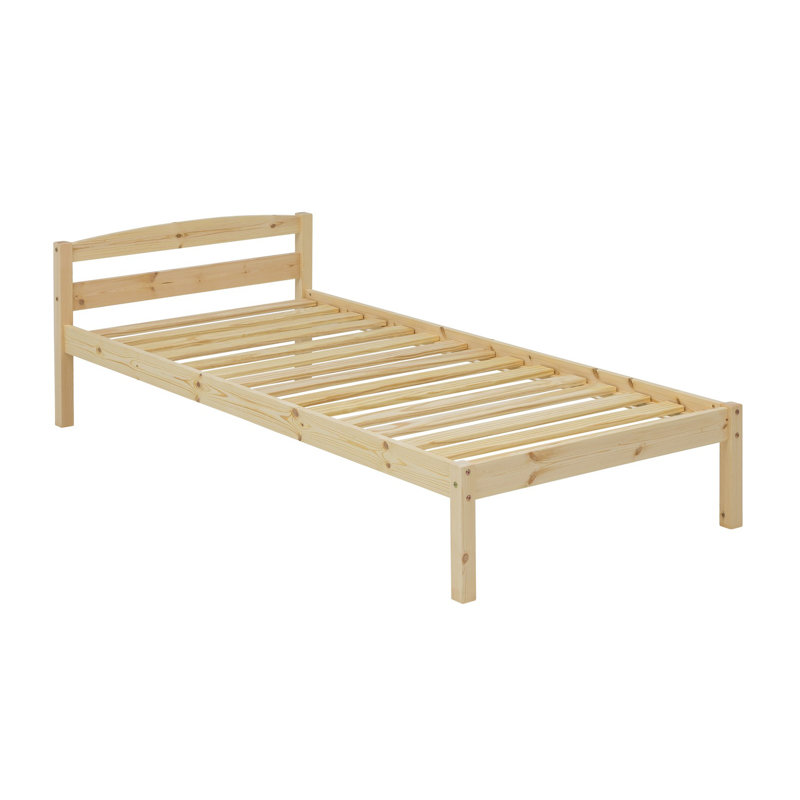 Adish Solid Wood Bed, EU Single - 90 x 200 cm