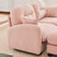 Chenille rose haut de gamme modulaire avec une conception ergonomique, une base en bois de qualité et diverses formes de combinaison pour la vie à la maison Élégant dans le matériau, installation facile