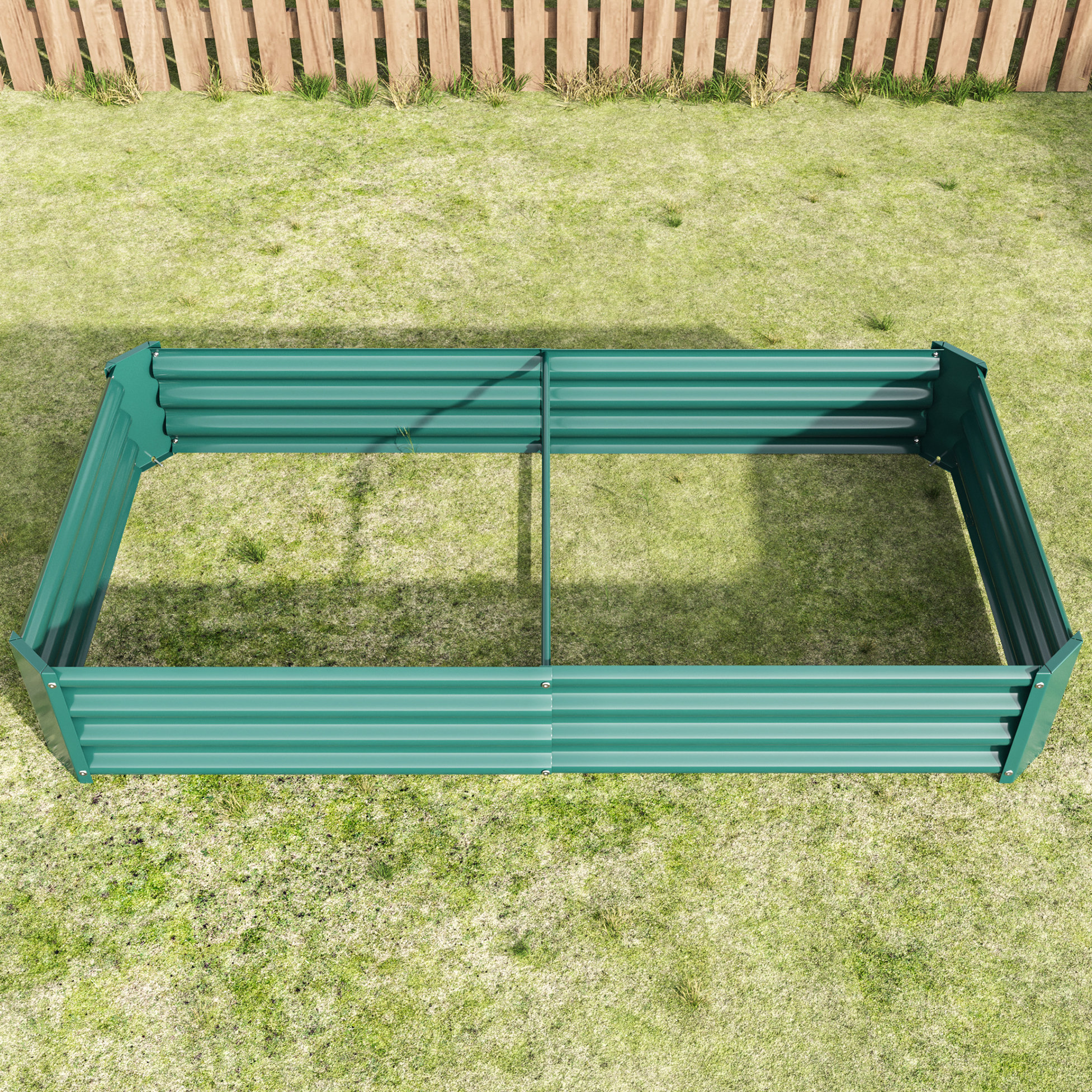 Latitude Run® 72.86In Long Black Metal Raised Planter For Growing ...