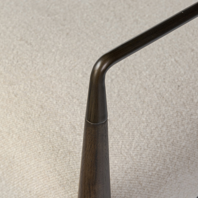 Waldon Stool, Charter Oatmeal/Polyester Blend, Counter Stool (27.68" Seat Height), Sierra Brown/Aged Bronze