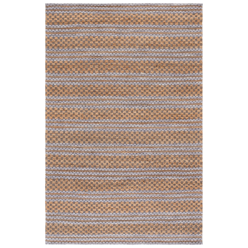 Martha Stewart 9528 Hand Tufted 40% Jute; 40% Wool; 20% Cotton Striped Rug, Rectangle 6' x 9'