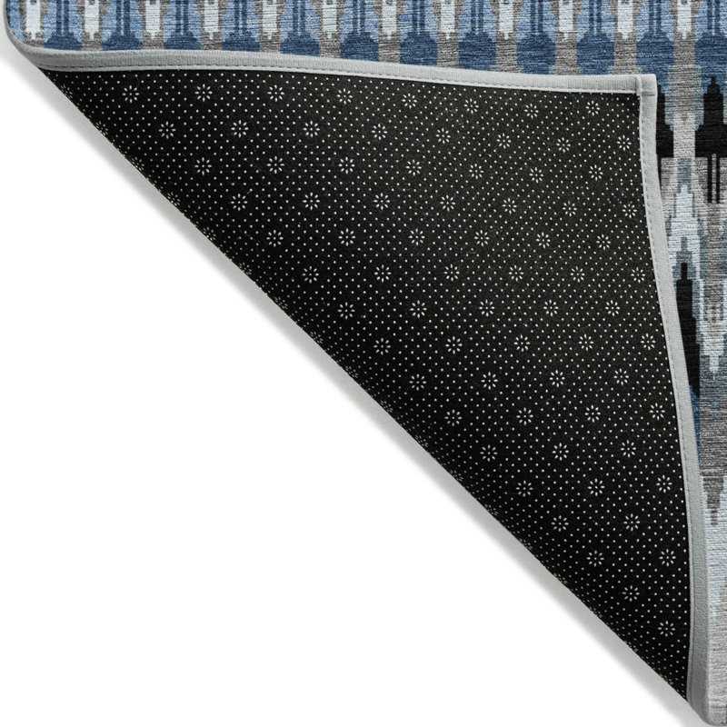 Tapis gris anthracite et argenté 9 'X 12'