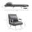 Homcom Single Person Folding 5 Position Convertible Sofa Bed Sleeper Chair Chaise Lounge Couch W/Pillow & Steel Frame, Dark Grey
