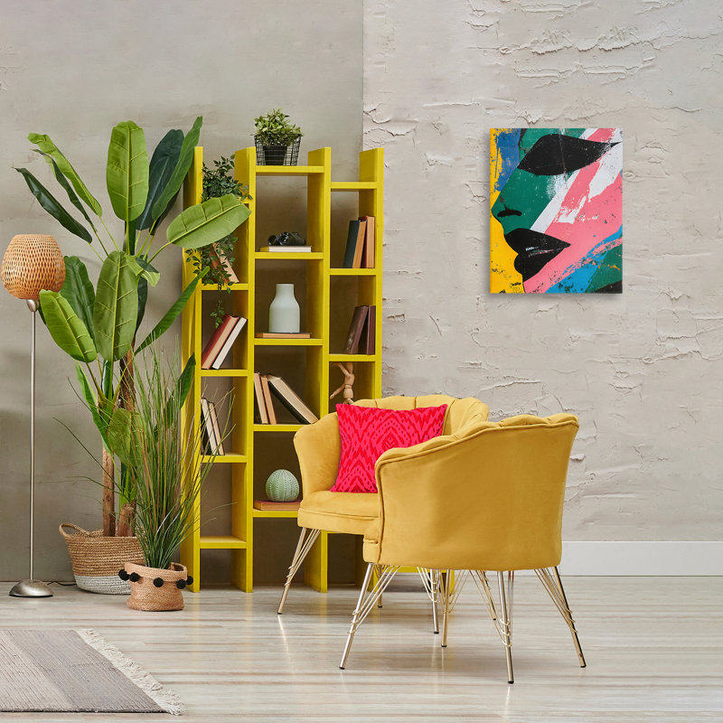 Art mural dynamique sur toile à motif de fractale, design par Walker Noble, H 20 po x l 16 po