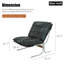 Fauteuil d'appoint moderne en similicuir noir avec dossier haut et pieds en métal-1836804389