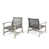Light Gray Wash Frame/Mix Black Wicker