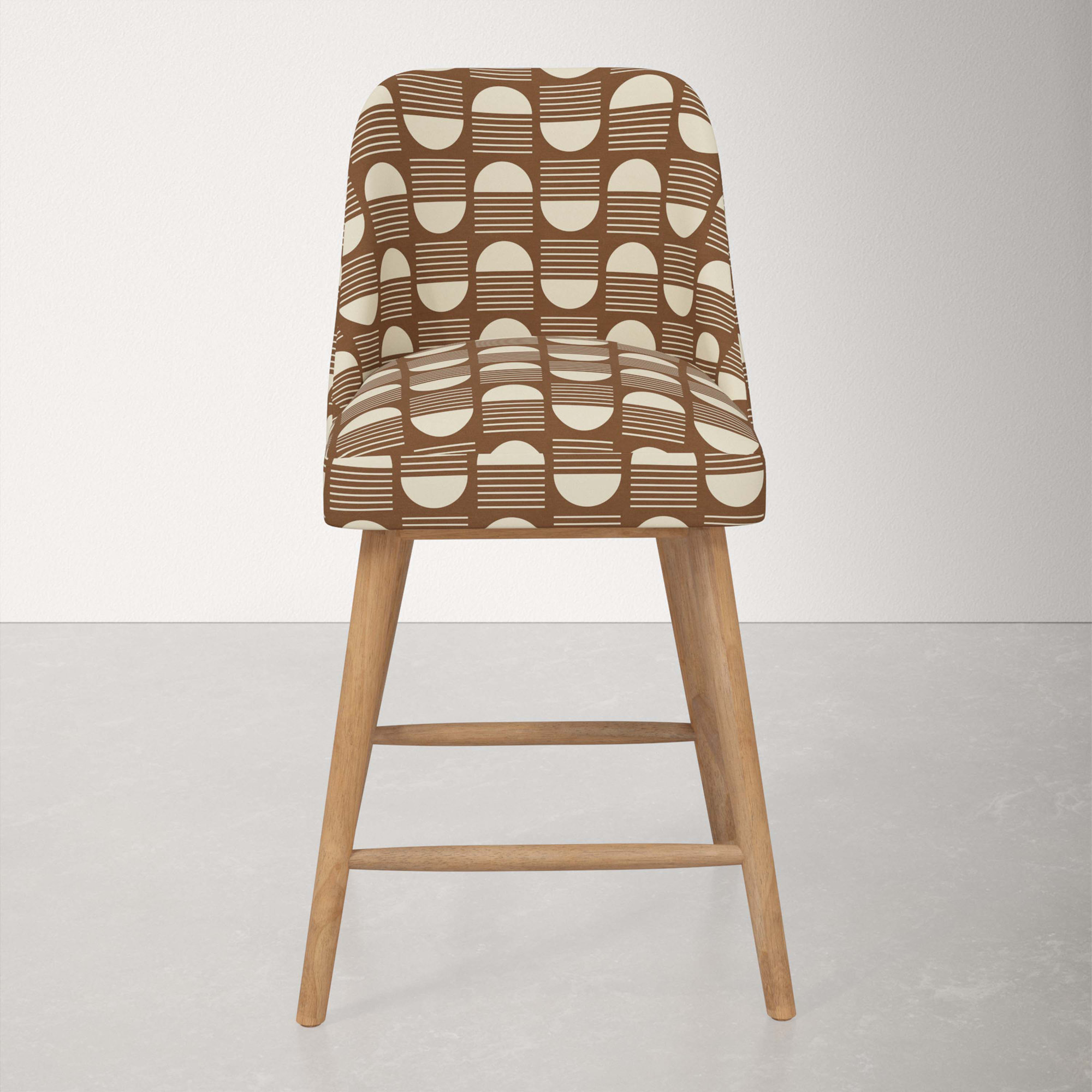 Gallie Bar & Counter Stool, Natural Wood, Sunrise Camel, Counter Stool (27” Seat Height)