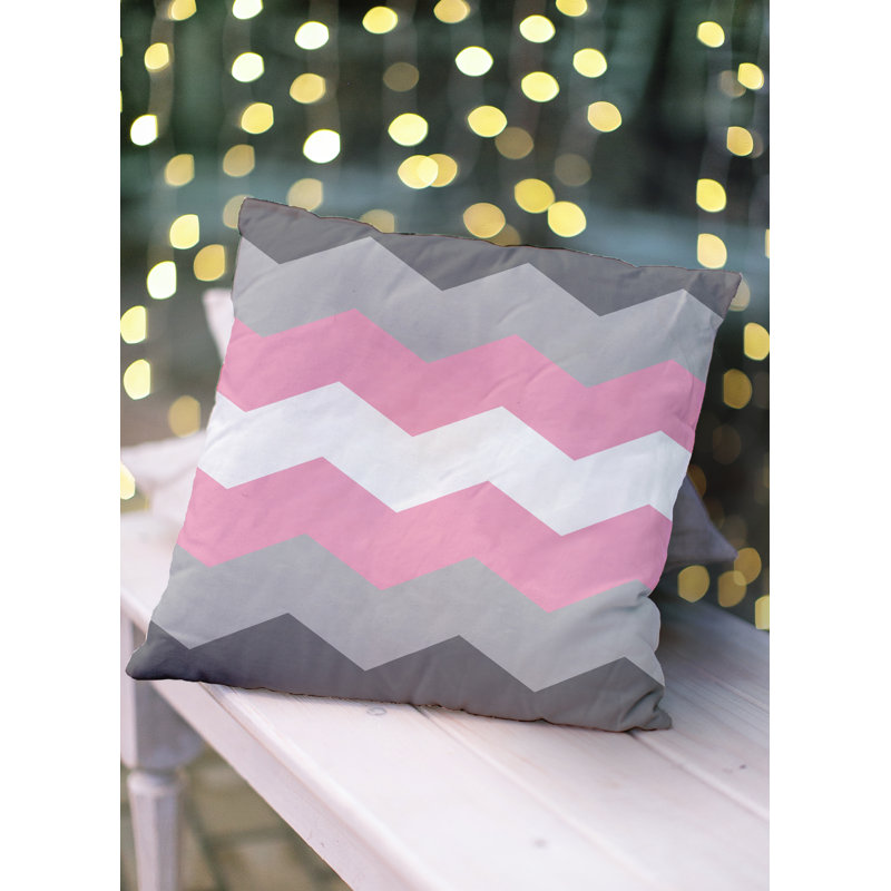 Coussin décoratif Demi Boy, Rose/gris, 20 po x 20 po