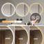 Miroir rond de salle de bain à DEL avec lumière (miroir inclus seulement)-743301328