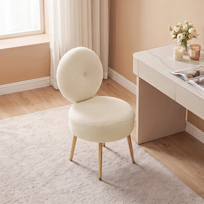 Chaise de coiffeuse avec tabouret d'appoint Noehly