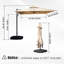 Parasol en porte-à-faux rectangulaire 9 pi x 11 pi avec mât central, beige (base non incluse)-584355536