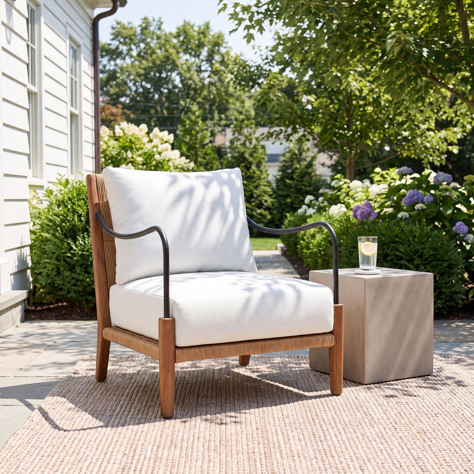Andover Wood Outdoor Lounge Chair