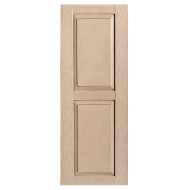 Volet extérieur à panneau surélevé en vinyle simple, Grès, 18 po, 43 po