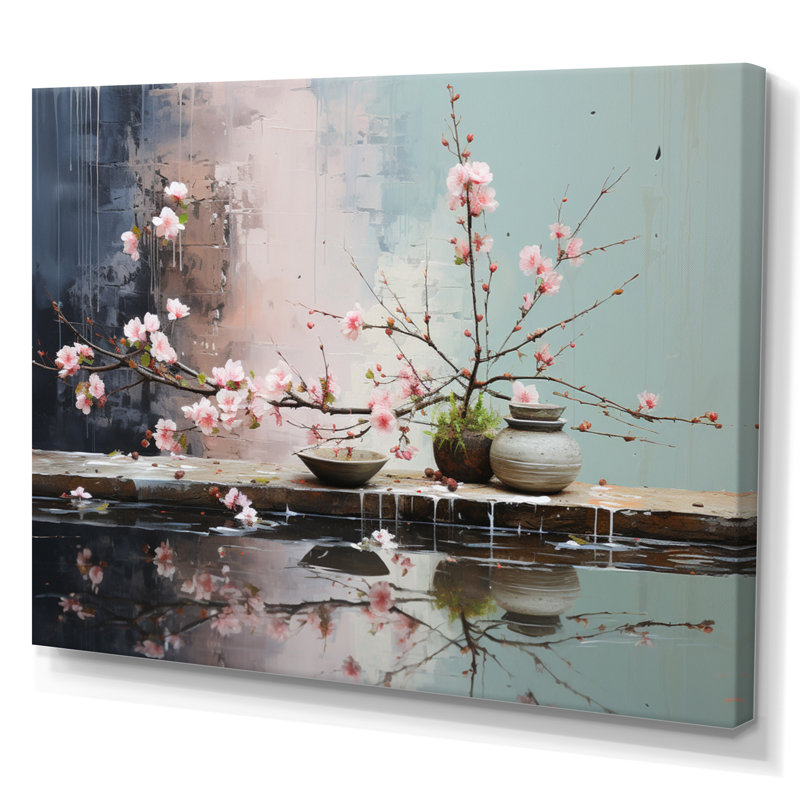 «Asian Art Zen Garden II», reproduction d'art sur toile asiatique, H 16 po x l 32 po, Toile tendue