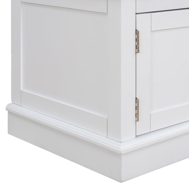 43" Wide Shoe Storage Bench With Cushion Entryway Bench Storage Bench, White