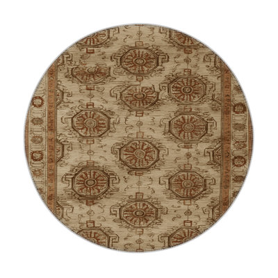 ArtDeco Beige Indoor and Outdoor Area Rug