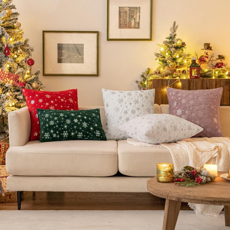 Ensemble de 2 housses de coussin décoratives de Noël Miulee