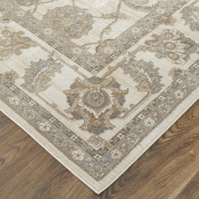 Viscose Floral Indoor Rug, Round 7'9"