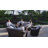 3-Piece Wicker Swivel Patio Bistro Set with Glass Table-1181340456