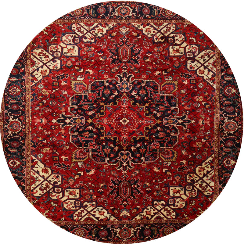 Cathreen Oriental Indoor Rug, Round 8'