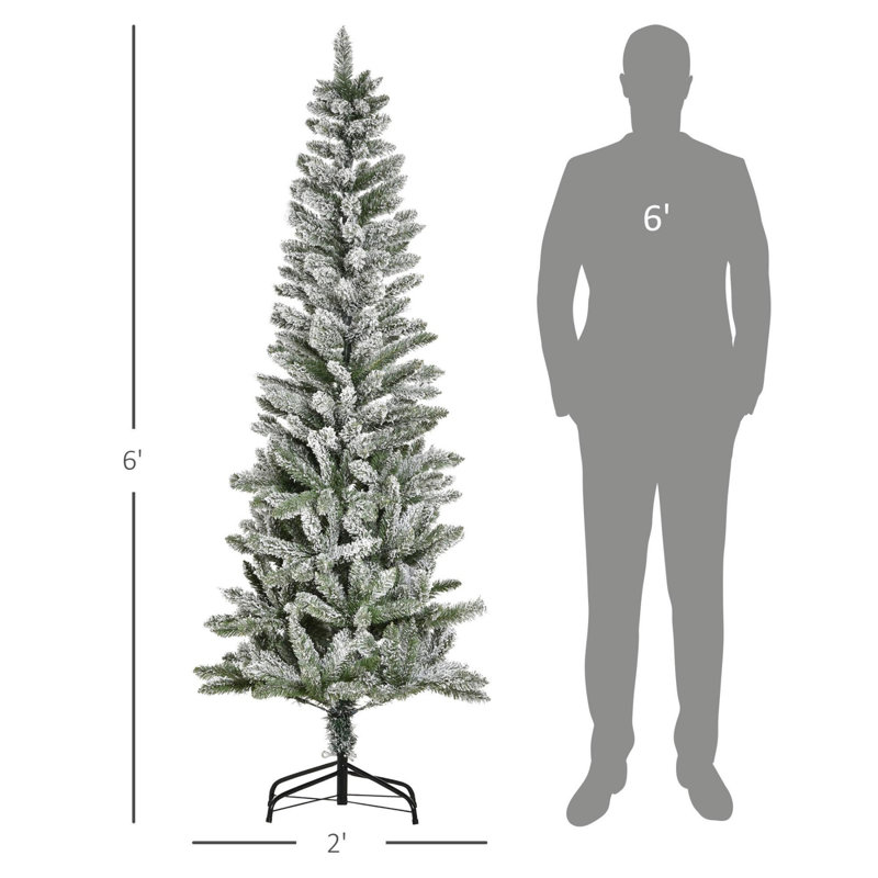 Arbre de Noël artificiel pin enneigé, 6'