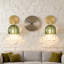 2pcs Single Head Glass Light Luxury Gold Antique Bronze Wall Lamp