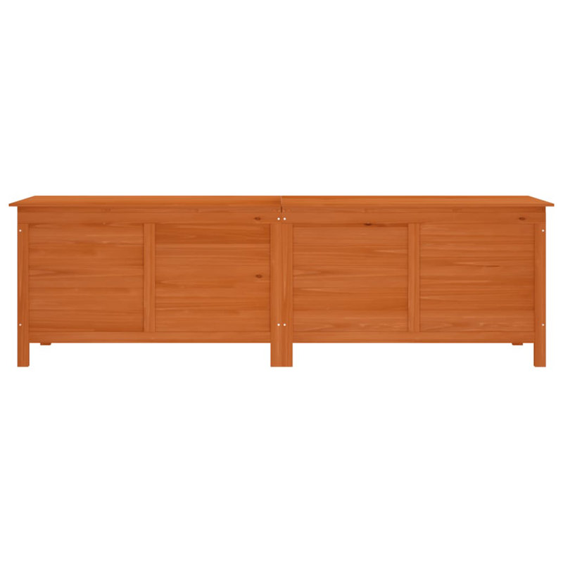 Water Resistant Fir Engineered Wood Deck Box, Light Brown, 78.1" x 19.7" x 22.2"