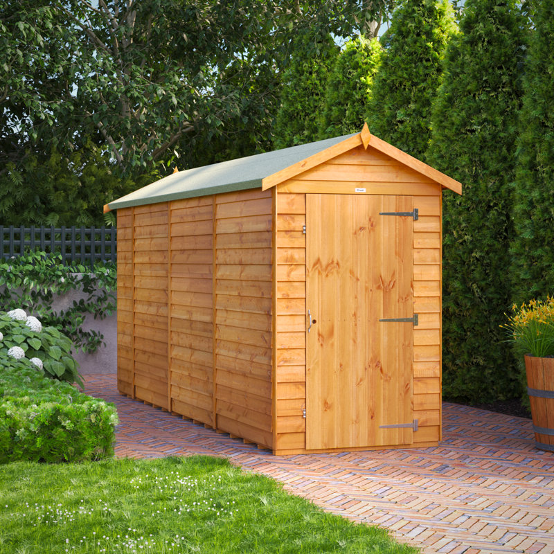 Powersheds 14 x 4ft Timber Overlap Windowless Apex Garden Shed