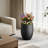 16" W x 21.5" H Concrete Tall Round Flower Planter Handcrafted Stone Gray Large Plant Pots with Drainage Hole-1522835332-1522835329