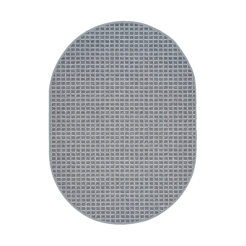 Tapis intérieur / extérieur gris Imogen, Ovale 5 pi x 8 pi