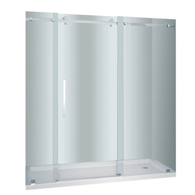 Porte de douche coulissante sans cadre 72 po x 77,5 po Moselle
