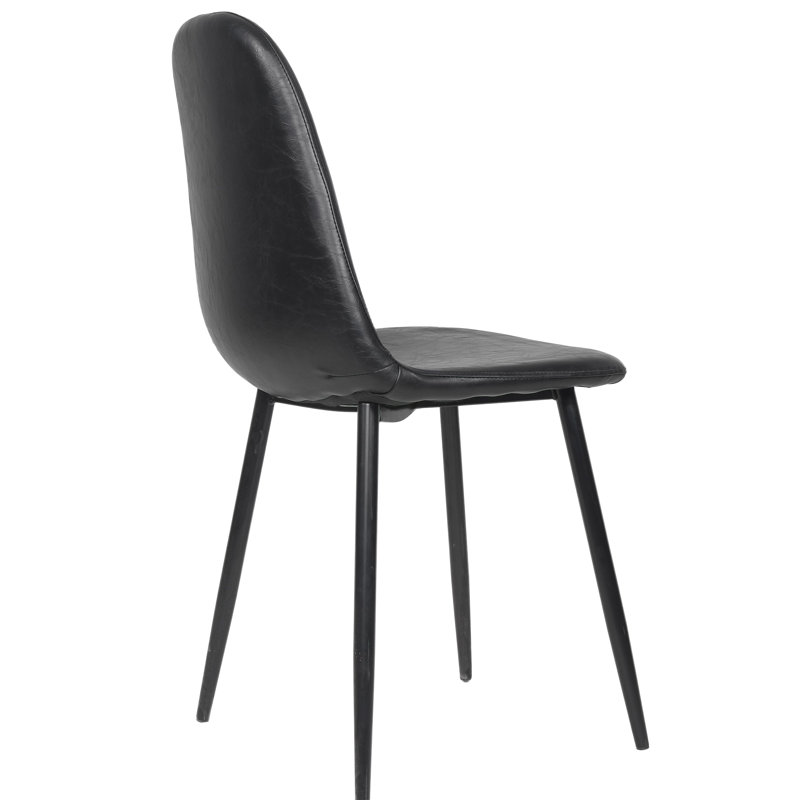 48.26cm H Upholstered Side Chair, Black