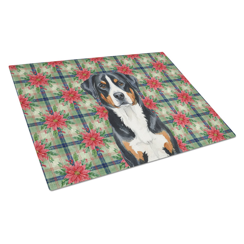 Planche à découper en verre pour chien, Noir / blanc