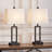 Damajae 23.5" Metal USB Table Lamp Set with Touch Control and AC Outlet