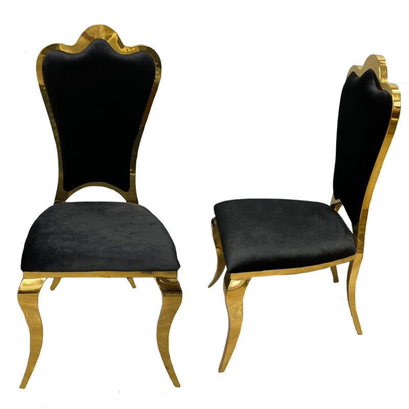 Chaise sans accoudoirs avec revêtement en velours Maléa