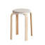 Ensemble de 4 tabourets empilables, tabourets empilables en bois cintré, chaises rondes sans dossier pour la salle à manger, la cuisine et la salle de classe