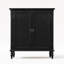 Buffet 34,5 "en placage de bois massif rétro avec tablettes réglables, noir-583868635