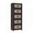 Retro Brown 20 Inch Wide Folding Storage Cabinet with 5 Tiers and Magnetic Doors, Perfect for Organized and Stylish Home Storage Solutions-1255881734-1256886459