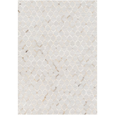 Tapis brun / neutre fabriqué à la main Yeats